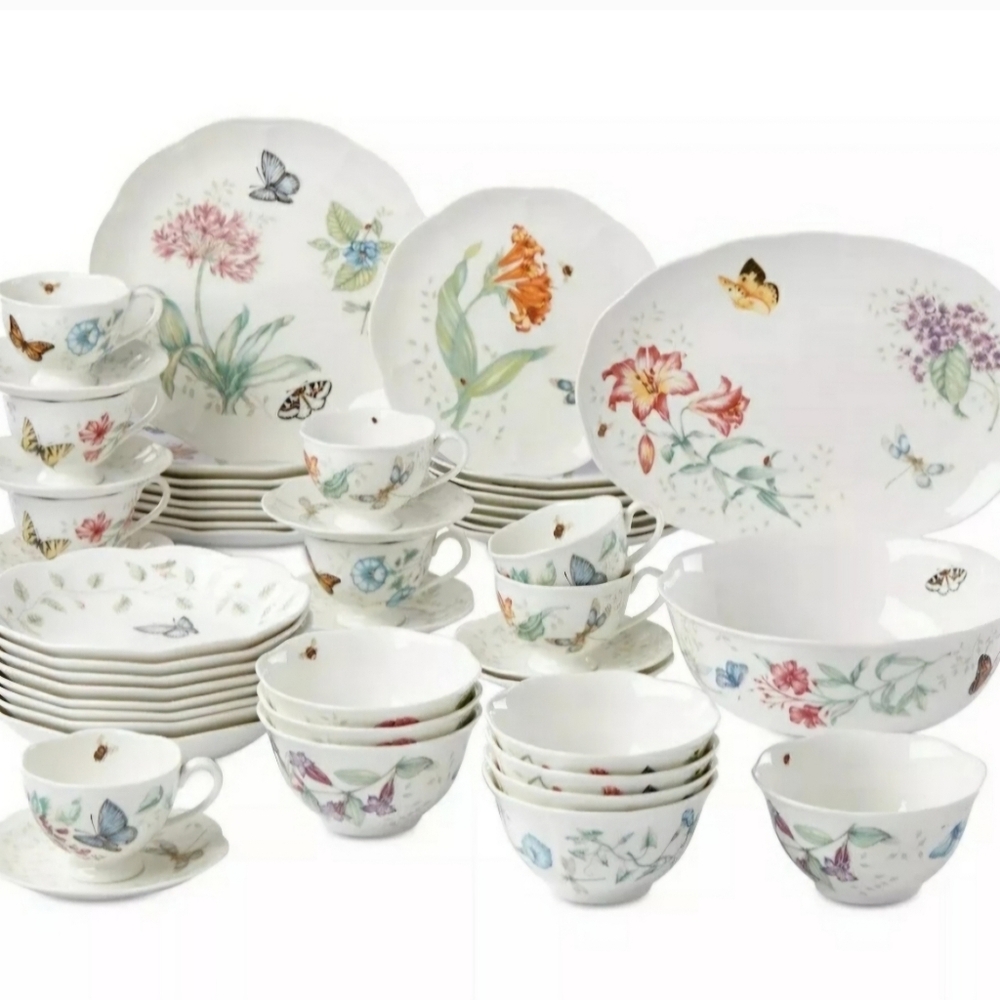 Set of Lenox Butterfly Meadows. New Perfect For Wedding, Anniversary 4 Settings!